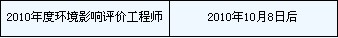 浙江2010年環(huán)境影響評價師資格證書領取時間安排